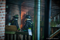 Fire on the 4900 south block of Indiana Ave in Chicago's Bronzeville neighborhood, Oct. 24, 2021.   Photo copyright of Vincent David Johnson. http://www.VincentDavidJohnson.com