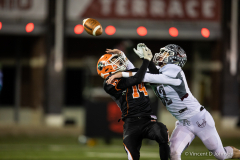 Illinois varsity high school IHSA Class 3A Football State Finals game between the Rockets of Unity from Tolono and the Tigers of Byron, at NIU in DeKalb on Friday, Nov. 26, 2021. (photo by Vincent D. Johnson)  Photo copyright of Vincent David Johnson. http://www.VincentDavidJohnson.com