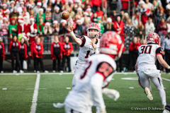Maine South's Rowan Keefe passes against Marist, during the Class 8A Semi-finals in Chicago on Saturday, Nov. 20, 2021.  (Vincent D. Johnson/for the Daily Southtown).