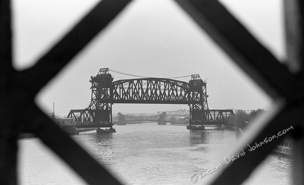 Photos of the old Rock Island train bridge over the south end of the Des Plaines River in Joliet, Illinois.   Photo copyright of Vincent David Johnson. http://www.VincentDavidJohnson.com